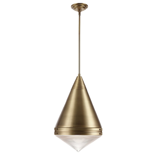 Maxim Lighting Hargreaves 1-Light Pendant, Natural Aged Brass 10396PRNAB - main